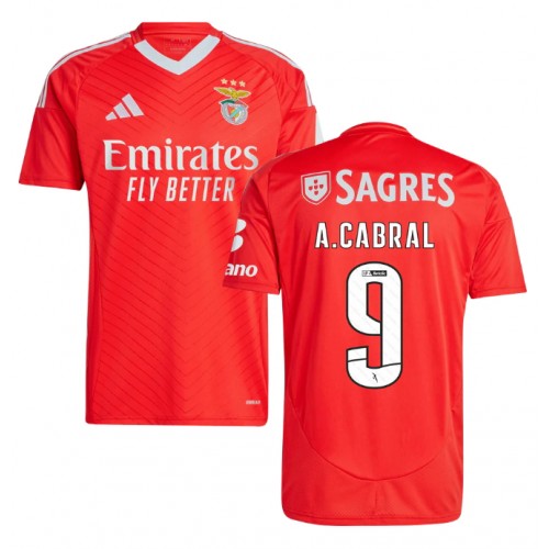 Dres Benfica Arthur Cabral #9 Domaci 2024-25 Kratak Rukav